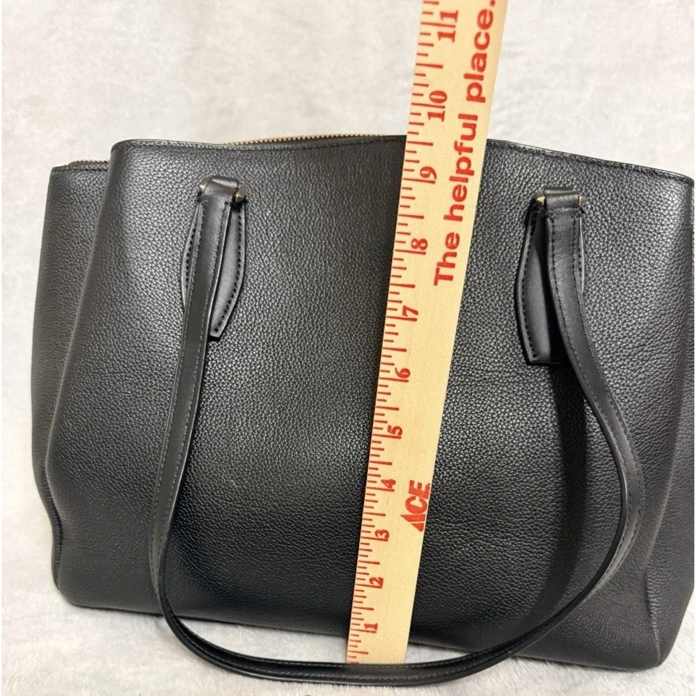 Kate Spade Monet Large Triple Compartment Tote Black Pebbled Leather